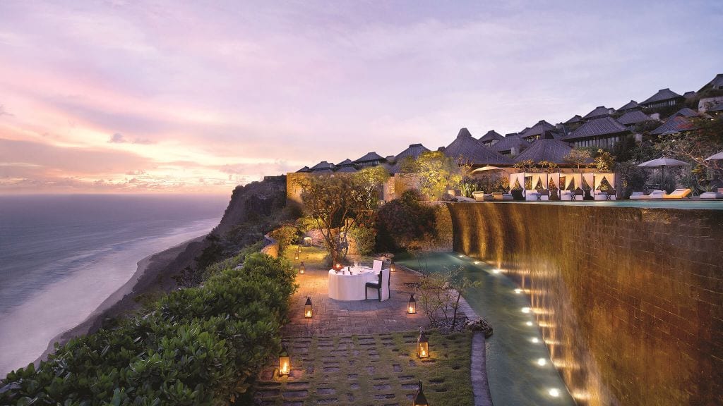 aerial image of Bulgari Resort Bali