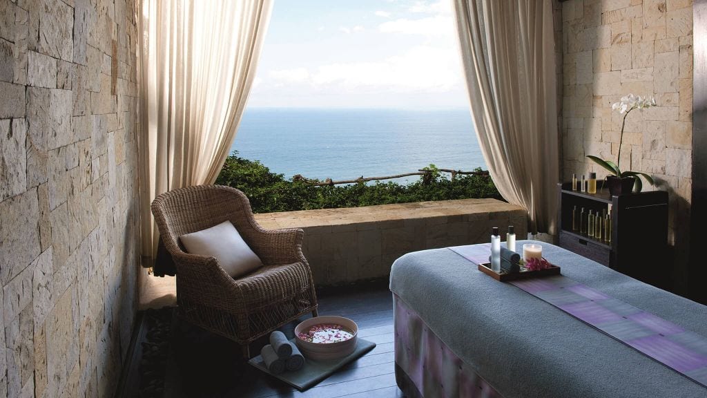 spa room overlooking the ocean Bulgari Resort Bali