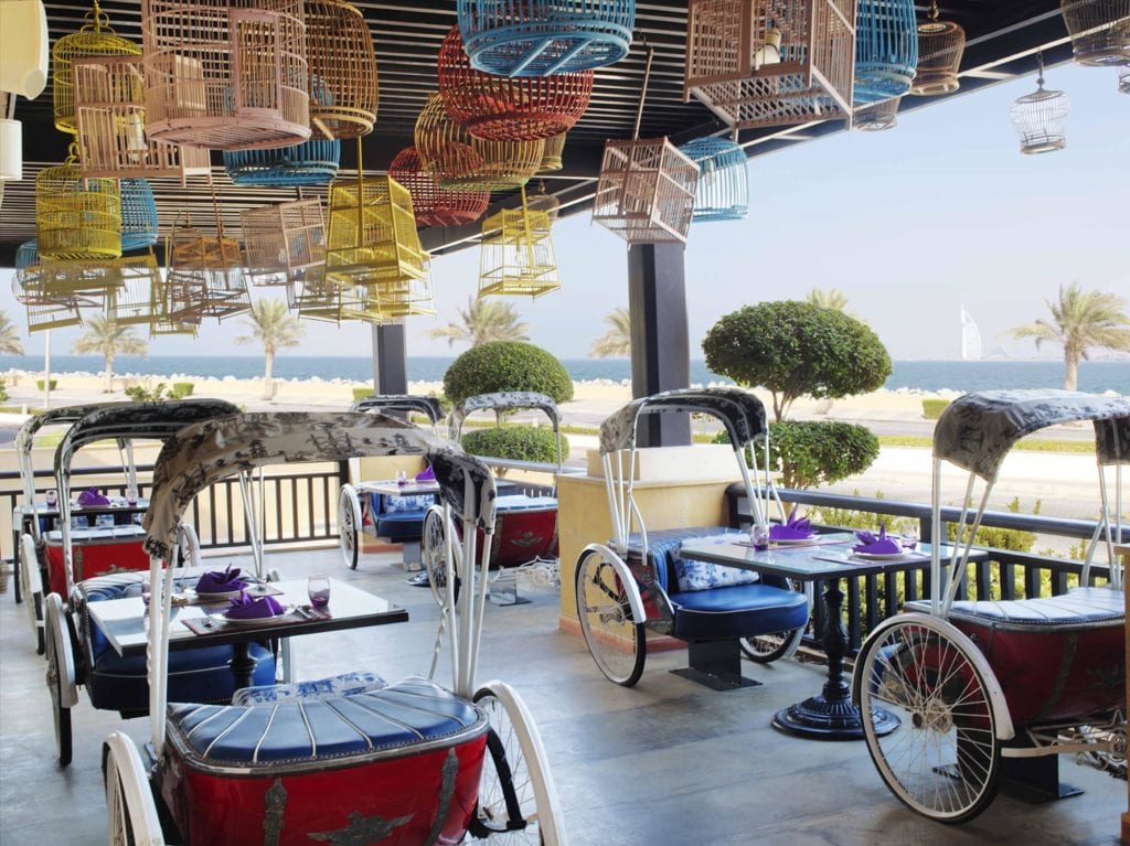 outdoor restaurant at Anantara The Palm Dubai review by Beau Monde Luxury Travel Magazine