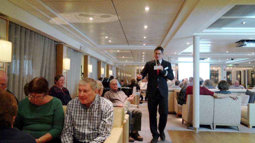 guests gathered on viking river cruises boat