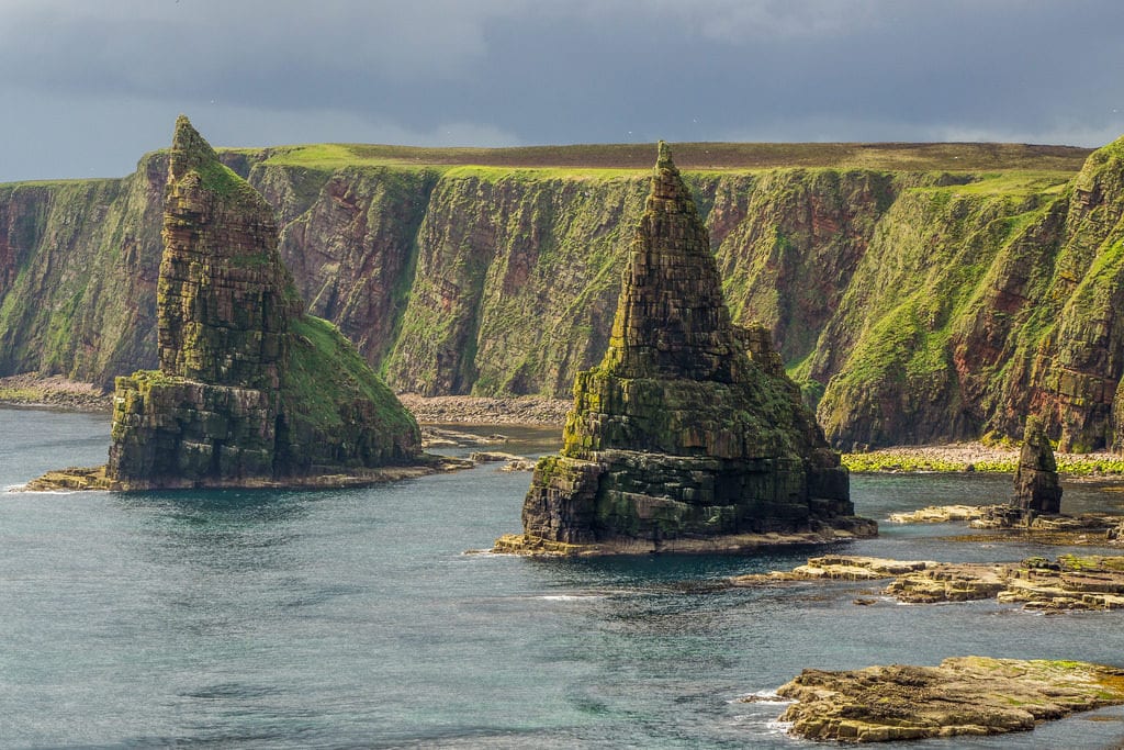 sea side cliffs in the scottish highlands in northern scotland