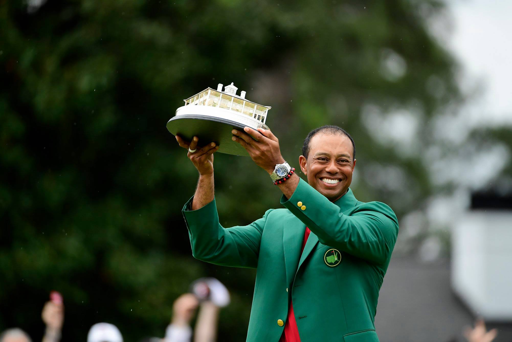 Tiger Woods winning the 2019 masters tournament