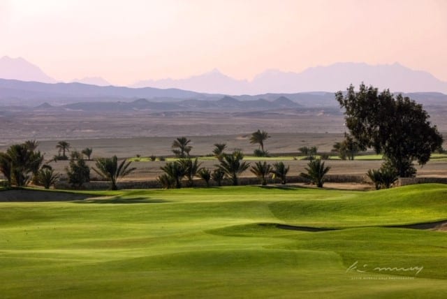Soma Bay gold course overlooking mountains