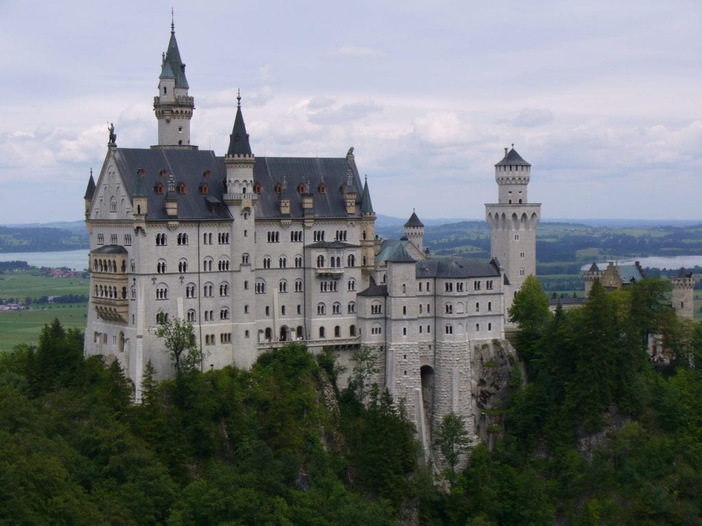 side view of Schloss Neuschwanstein on Germany's Romantic Road