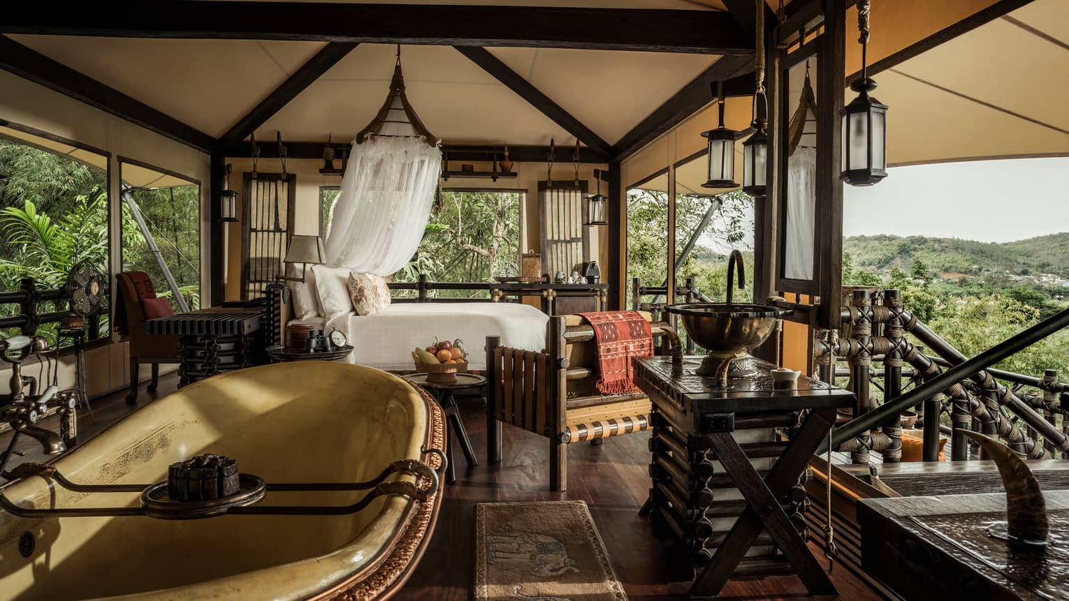 luxury suite at Four Seasons Golden Triangle Thailand
