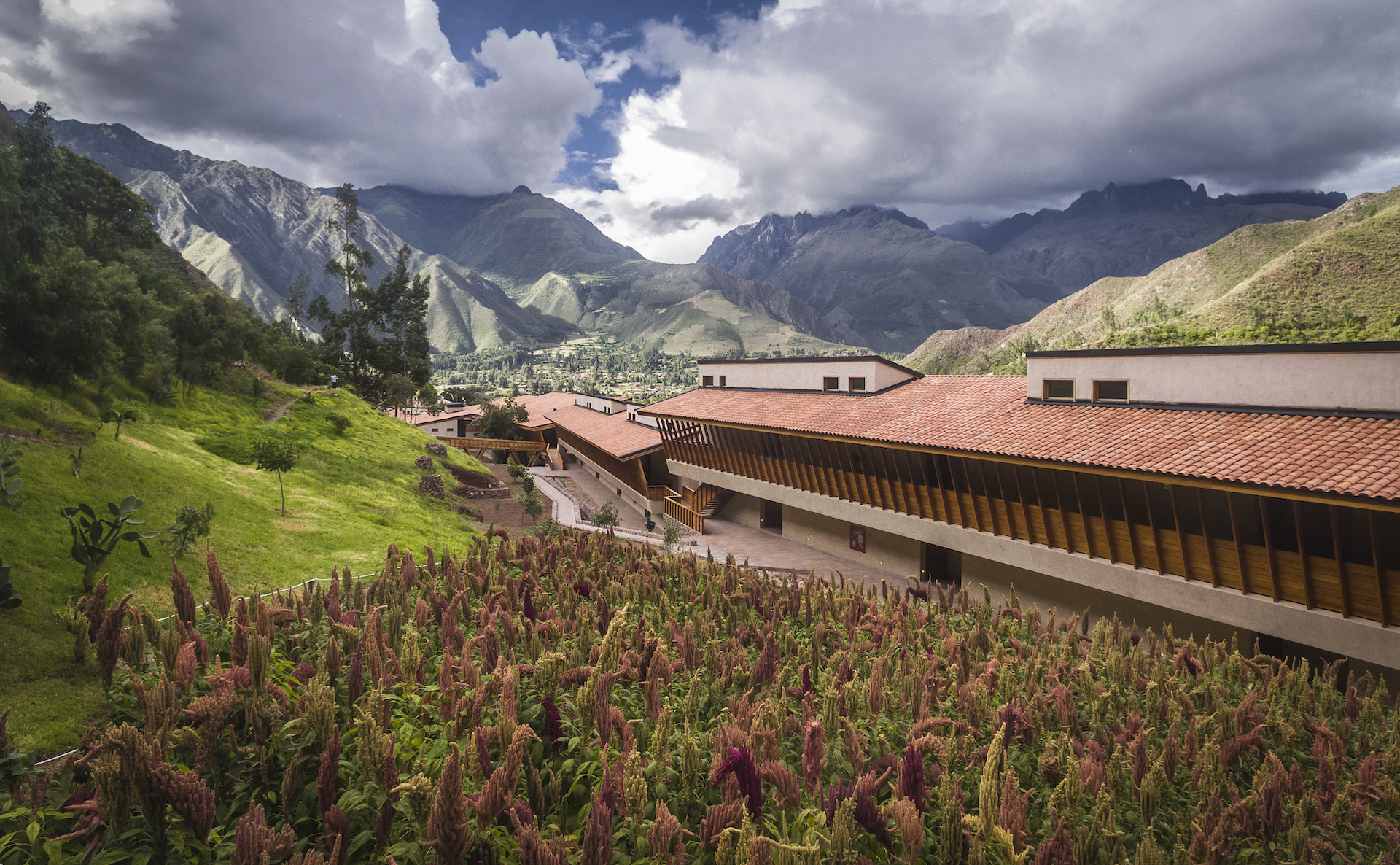 Undurraga hotel overlooking a south american mountain range