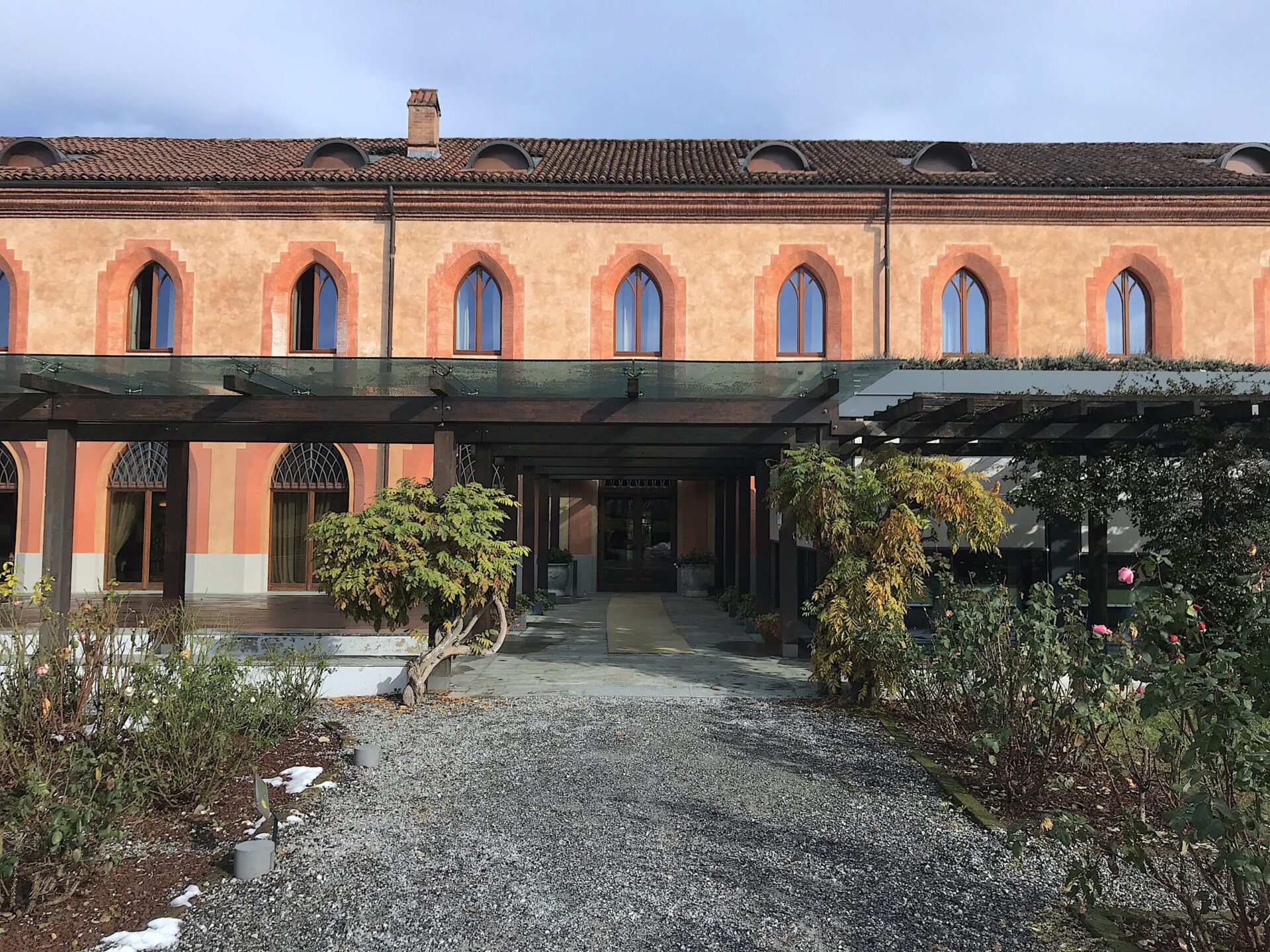 Entrance to Albergodell Agenza Piedmont Italy