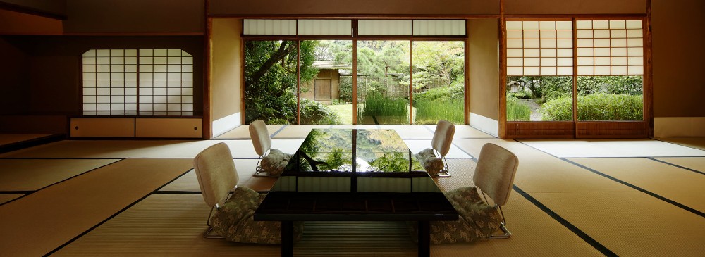 traditional japanese house with large table and chair kyoto kitcho