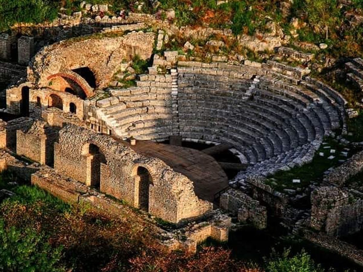 Butrint Archaeological Site on the Albanian Riviera.