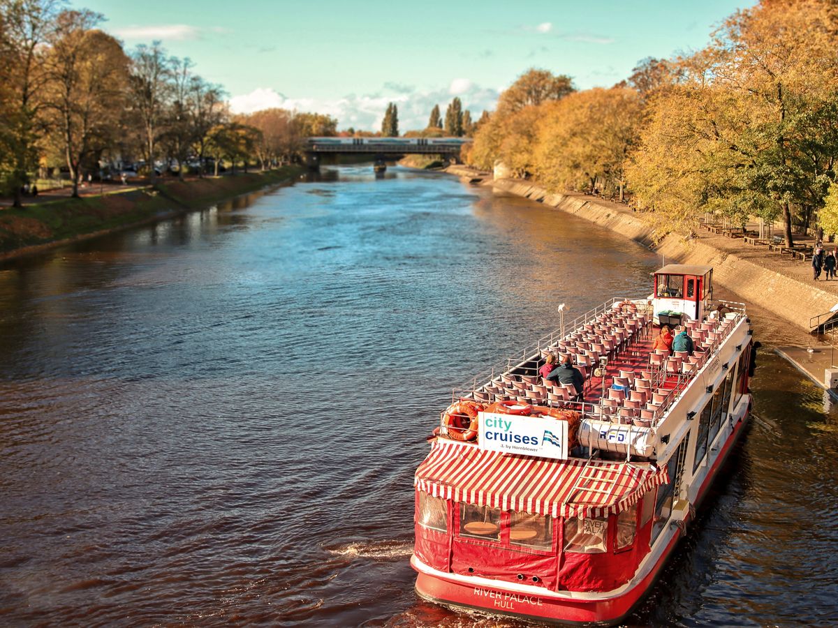 A York city cruise embarking down the River Ouse.