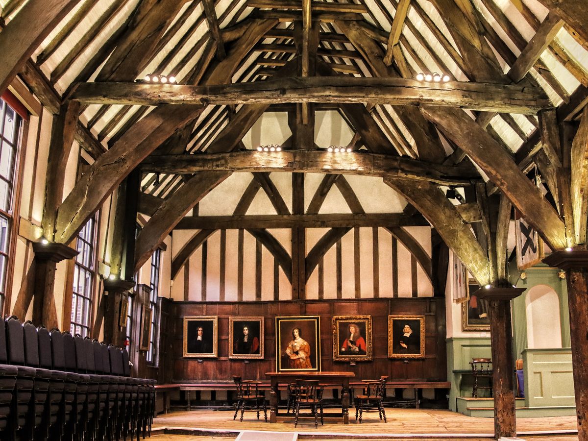 The interior of the Merchant's Adventurers Hall, York.