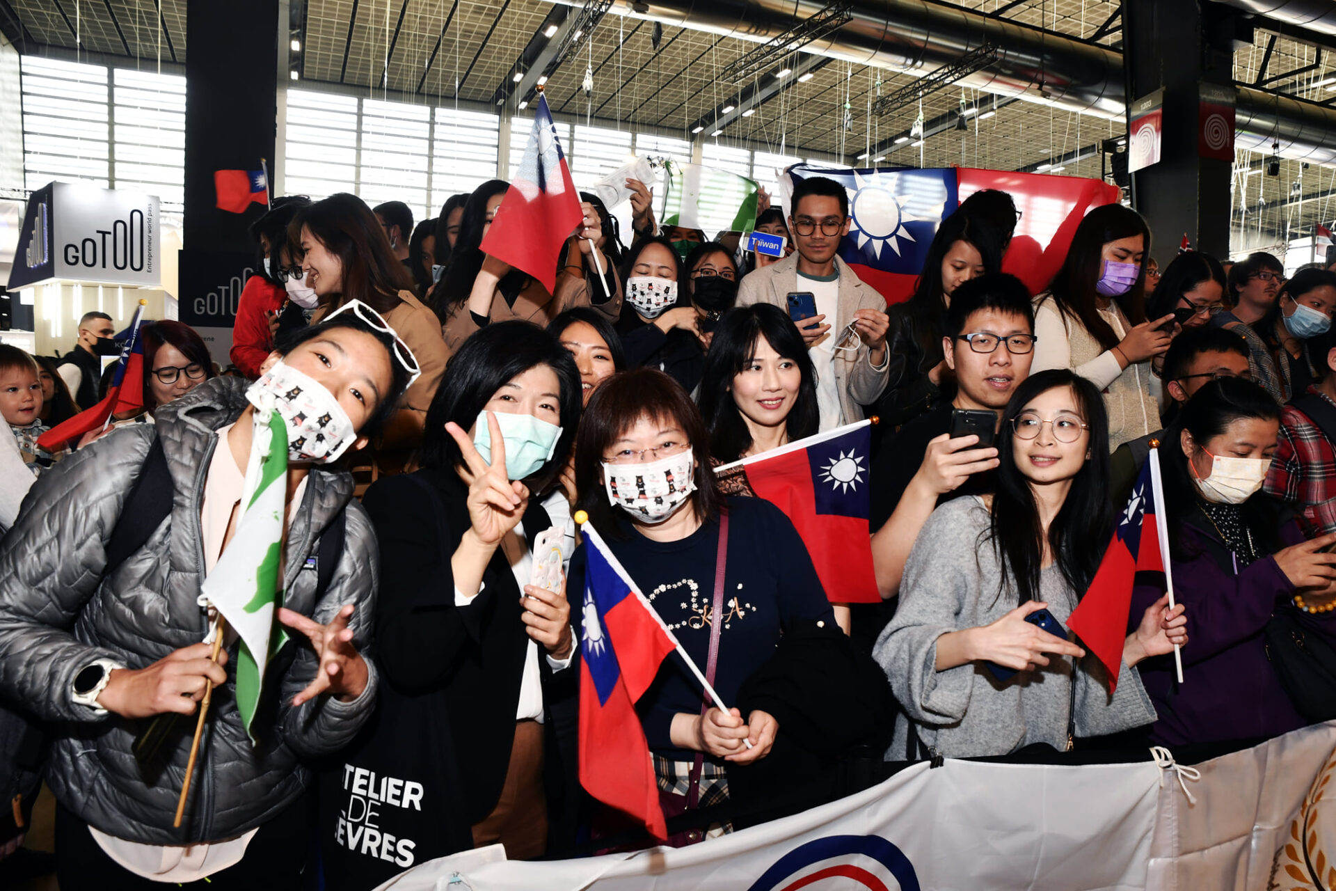 Fans celebrating at the Sirha Europain Coupe du Monde event