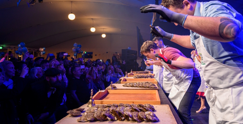 Galway International Oyster & Seafood Festival: Shucking Oysters from the Irish Sea