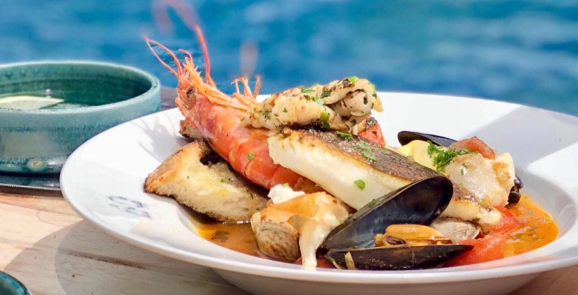 Picture of a seafood dish served at Thames Lido.
