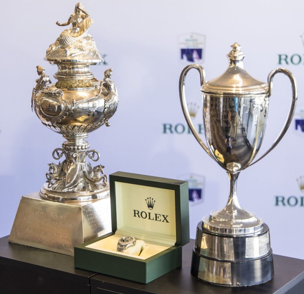 Rolex timepiece and trophies