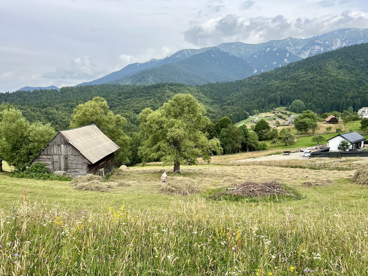 Countryside landscape at Simon, Braşov Country