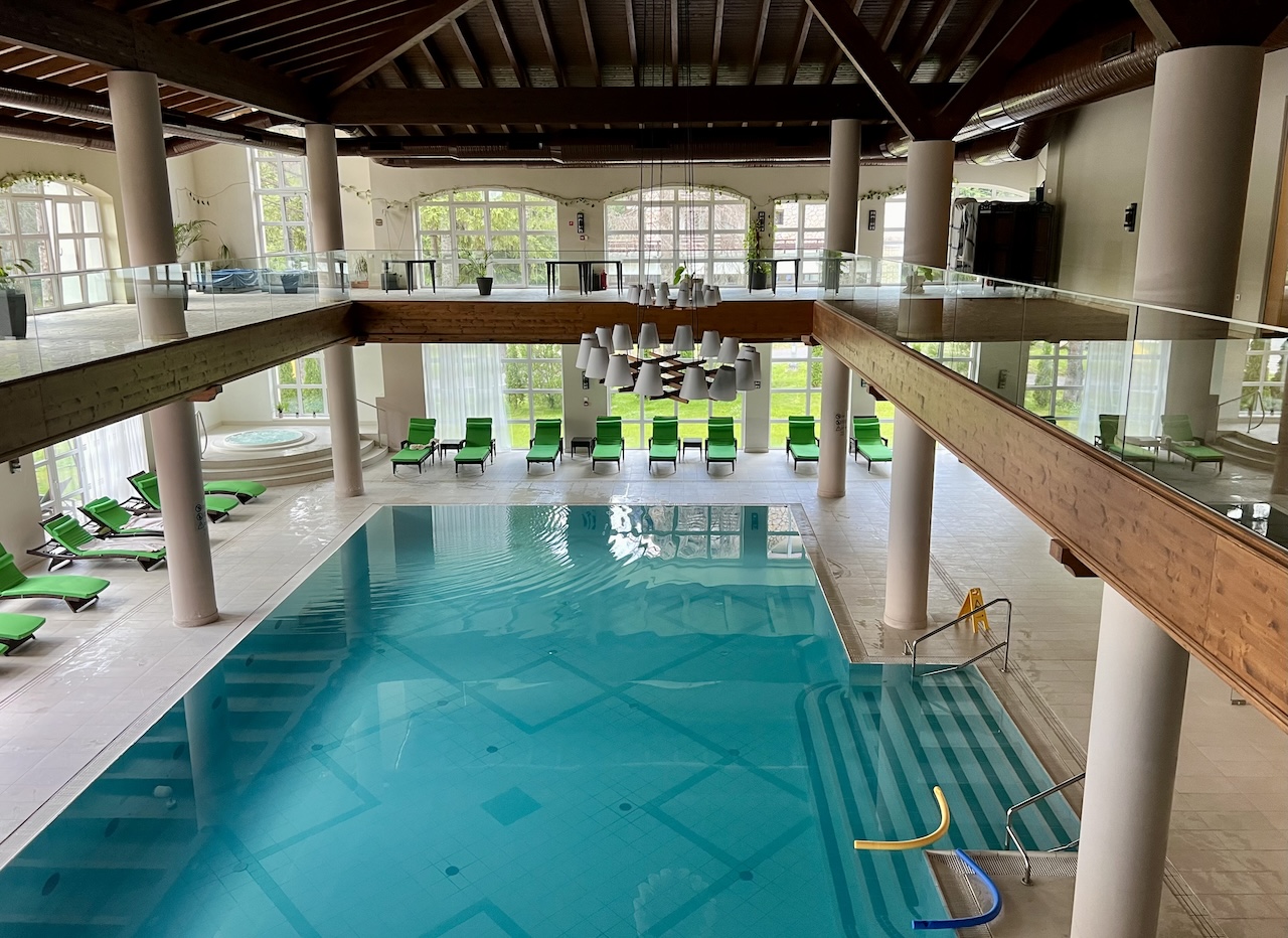 Inside pool at Bradul Poiana Brașov