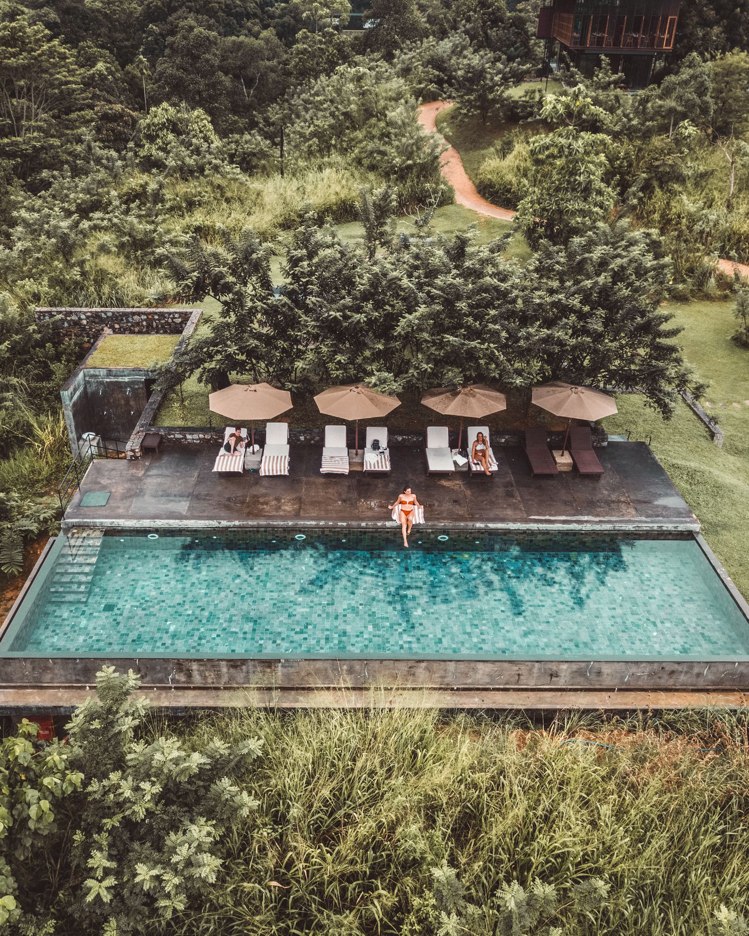 outdoor pool at santani wellness kandy